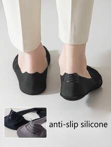 1/3/5双装 男士多色春夏秋季低帮隐形船袜，硅胶防滑网眼透气吸汗简约百搭袜 - 彩色 - 查看 10