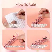 200pcs Double-Sided Sticky Dot Stickers, Oval Removable Sticky Tack, Waterproof Adhesive Dot Stickers Poster Tack For Wall Hanging Festival Decorations- Clear  Double Sided Nail Sticky Tack, Clear Nails Stand Sticky Tabs No Trace Poster Stickers For Festival Decoration Sticky Dot - 雙面膠200PCS - 查看 3