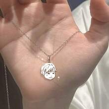 1pc Customized Minimalist Portrait Stainless Steel Commemorative Accessory, School Supplies, Back To School Gift