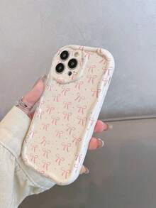 1pc Bowknot TPU Camera Wrap Versatile Shockproof TPU Phone Case, Minimalist & Cute, Suitable For IPhone11 12 13 13ProMax 13ProMax 14ProMax 14ProMaxiPhone15 15PRO 15PLUS 15PROMAX IPhone16 16Pro 16Plus 16Promax Series - Multicolor - View 3