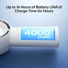 JISULIFE Portable Handheld Turbo Fan, Up To 16 Hours Cooling Time, 4000mAh USB Rechargeable Battery Powered, Compact & Portable, 5 Wind Speeds, Suitable For Travel, Outdoor, Vacation, Concerts, Etc. - Multicolor - View 2