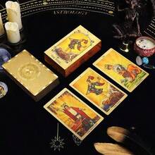 Pink Tarot Cards With Guide Book - Waterproof, Wrinkle Resistant, Gold Foil For Beginners - Multicolor - View 7