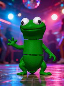 Viral "Lizard Lizard" Meme Fidget Toy - 3D Printed Articulated Dancing Green Lizard - Funny Wiggle Desk Pet For - Green - View 6