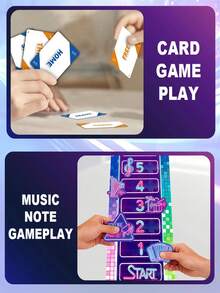 麦克风误听歌曲问答卡牌游戏，适合2-10人卡拉OK派对，包含250张歌词卡（125张），带来爆笑之夜，成人圣诞节和生日礼物（紫色麦克风），游戏卡牌，男士派对游戏，与朋友聚会的绝佳礼物 - 彩色 - 查看 8