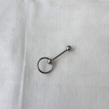 Titanium Steel Threaded Tongue Piercing, Niche Spicy Punk European And American Design Tongue Piercing