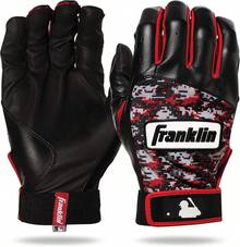 Franklin Sports 2016  Digi-Camo Guantes de bateo (1 par) - Gris/Rojo - Ver 3