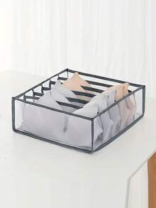 1/3pcs Foldable Compartment Storage Box, Bra, Underwear, Socks Organizer, Random Color (White, Gray, Beige, Black, Etc.) - Multicolor - View 11