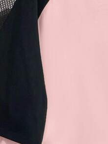 Girls' Casual Chicago Style Letter, Butterfly, Cherry Print Round Neck Short Sleeve T-Shirt, Black & Pink, Summer/Spring New Arrival - Pink - View 4