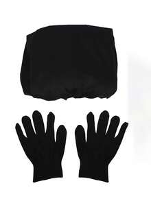 Scary Skeleton Halloween Costume With Gloves - Black - View 5