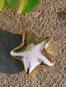 这款金色星形硬壳手提包适合多种场合，包括晚宴手拿包、迷你单肩链条包和时尚闪亮星形包。是女性通勤、购物和约会的理想之选。 - 金色 - 查看 5