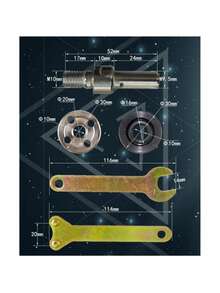 电钻适配器板、电钻配件、手持式电钻转角磨机连接杆、电钻适配器转换器切割角磨机配件套装 - 黑色 - 查看 3