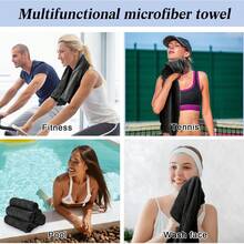 12 Pcs Microfiber Gym Towel 12 X 12 In Bleach Proof Towels Absorbent Soft Sweat Towels Quick Dry Lightweight Towel For Hand Salon Bath Spa Hotel Pool Home Hair Care(Light Grey) - Multicolor - View 6