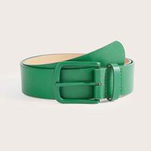 1pc Women's Vintage Gold Square Buckle Rivet Belt, Suitable For Dresses And Coats - Green - View 6