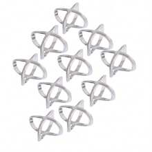 10/8/5/3/1pc Silver Plated Gold Hollow Cross Scarf Clips, Versatile Scarf, Shawl, Neckerchief Accessories - Silver - View 6