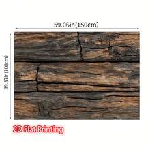 Retro Wooden Wall Background Fabric – Polyester Fiber Photography & Party Decor Fabric – No Electricity Required – Available In Multiple Sizes, Perfect For Festival Party Decor Banners, Suitable For Various Scenarios And Sizes. - Multicolor - View 4