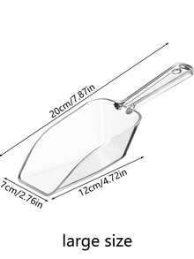 1件/2件/4件/12件透明塑料冰夹和冰勺套装，可重复使用食品夹，小型冰钳，甜点夹，开胃菜夹，沙拉夹，糖夹，锯齿自助餐夹，带柄方铲，冰勺，多功能厨房食物勺，谷物铲，咖啡豆铲，面粉铲，猫狗粮铲 - 彩色 - 查看 15