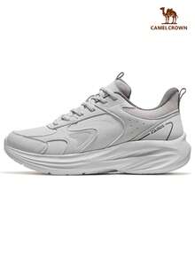 CAMEL CROWN Zapatillas de running casuales para hombres, zapatillas deportivas transpirables, antideslizantes y ligeras para otoño - Gris astilla/gris frío - Ver 1
