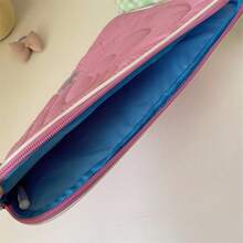 Soft Thermal Lined Laptop Sleeve - Cute Heart Embroidery Laptop Bag, Fits 11/14/15 Inch Devices - Korean Fashion Tablet/Laptop Case - Multicolor - View 11