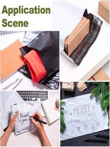 10/20/30 Pack Transparent-Pink Tear-Open Seal Bags - Resealable Plastic Packaging With Easy-Tear Edges, Durable For Ecommerce Shipping, Gifts, Books, Clothing, Documents - Bulk Batch Packaging (Transparent & Opaque) - Multicolor - View 5