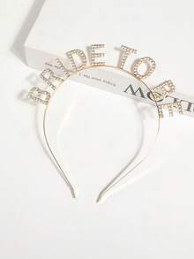 1pc Fashionable Crown Headband, Sparkling Rhinestone Maid Of Honor Letter Alloy Headpiece, Wedding Party Bridesmaid Accessory,Summer,Beach,Festival,Elegant - 42717 - View 8