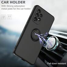 1 ốp lưng điện thoại lót nhung kèm giá đỡ, tương thích với iPhone 16/15/7/8/SE2/14/13/12/11/Pro Max/XS Max và Galaxy S25 Ultra/S24/S23/S22/S21/S20, A14/A24/A25/A34/A35/A55, Redmi, OPPO, Realme, Honor và nhiều hãng khác. Phiên bản quốc tế, không phải phiên bản nội địa. - màu đen - Xem 6