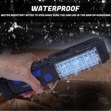 NetHong Rechargeable Work Light Portable LED Multi-Use Magnetic Flashlight With Hanging Hook, Waterproof Work Flashlight For Car Repair Household Blackout And Emergency - Blue - View 6