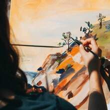 HIMI Juego de pintura gouache 18 colores X 30 ml, pinturas de diseo de taza de gelatina, no txicas para artistas con estuche porttil para pintura de lona, papel acuarela, pigmentos ricos estuche color rosa - como se muestra en la figura - Ver 7