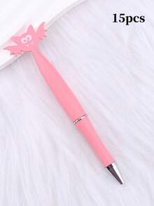 6/15pcs Pink Rotating Ball Pens, Suitable For School & Office Supplies, Writing Tool, Wedding Signature, Office Supplies, Thanksgiving, Halloween, Valentine's Day, Elegant Writing Instrument - Multicolor - View 14