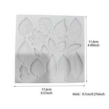Leaf-Shaped Silicone Molds Can Be Used To Make Scented Candles, Plaster, Soap, Clay, Crafts, And More. Perfect For DIY Holiday Gifts Such As Valentine's Day, Easter, And Eid Al-Fitr. Reusable And Easy To Unmold. - White - View 2