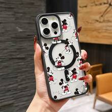 Disney Patterned Phone Case. Mickey Mouse, Stitch, Donald Duck, Minnie Mouse, Goofy, Pluto, And Daisy Duck Pattern. Magnetic Phone Case.  Compatible With IPhone 17, 16, 15, 14, 13, 12 Pro Models And Galaxy, Offering Shockproof Protection. A Special Gift For Family, Friends, Birthdays, Holidays, And Special Occasions. A Stylish And Fun Accessory To Brighten Up Your Device With What And What Flair. - Blue - View 6