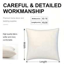 Square Pillowcase, Polyester Linen Velvet Pattern, Zippered Throw Pillowcase, Sofa Cushion Cover - White - View 7