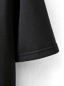 1976 Retro T-Shirt With Cassette Tape Print, Cotton, Casual, Vintage, 49th Anniversary Gift, Black - 黑色 - 查看 3