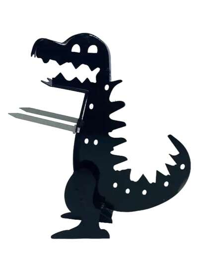 Soporte divertido para perritos calientes con forma de dinosaurio, parrilla para salchichas, parrilla para hombres, parrilla portátil, adecuada para picnics al aire libre, campamentos en casa, fiestas de primavera y barbacoas, accesorios de parrilla de dinosaurio para perritos calientes, accesorios de parrilla de acero inoxidable para barbacoa