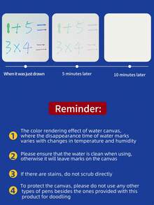 可重复使用的大型水彩画垫，复活节主题儿童水彩画布，清洁双手绘画早教玩具，亲子互动艺术启蒙水彩画布，复活节庆祝活动，儿童节派对礼物（男孩女孩皆宜） - 彩色 - 查看 5