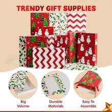 JOYIN Caja de regalo de 36,2 x 24,1 x 5,08 cm, 12 unidades, metallic, para Navidad - como se muestra en la figura - Ver 5