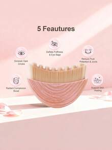 1支粉色淋巴轮廓刷 - 淋巴面部按摩刷，眼部和颈部护理刷，可用于化妆时修饰脸型、塑造面部线条，是一款专业的面部轮廓和护理工具 - 彩色 - 查看 5