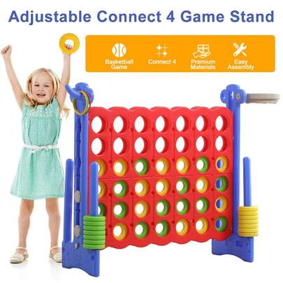 LIPETY 3D Connect 4 & 5 In A Row Dual Game Set, Parent-Child Interactive Board Game With Quick Release Slider, Indoor Outdoor Educational Toy For Kids Teens Adults, Winter Ready