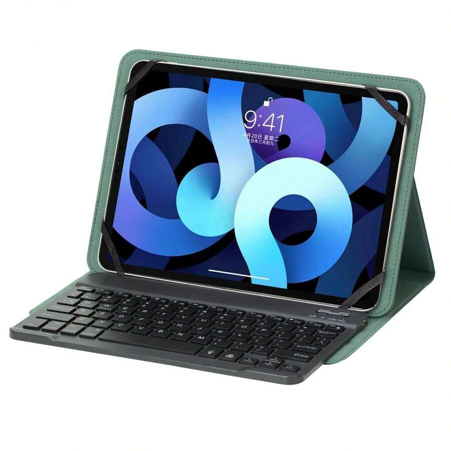 Universal Tablet Protective Case Suitable For 7-8 Inch, 9-10 Inch Tablets, With Adjustable Stand And 4 Fixed Corners, 360 Degree Rotatable Touch Screen - Blue - View 1