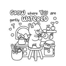 40 Páginas - 200g, Livro de Colorir Urso Lanterna Fofo, Estilo Adorável de Cura, Elementos de Urso Lanterna, Esquema de Cores Amarelo-Marrom, Com Detalhes de Lanterna, Desenho Relaxante + Sensação Aconchegante, Adequado para Papelaria, Suprimentos Escolares, Presente Ideal para Meninas, Dia dos Namorados, Ano Novo - Frases reconfortantes - Visão 5