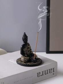 1pc Resin Creative Buddha Statue, Meditation Decor, Zen Home Decor, Holiday Decoration, Best Holiday Gift - Multicolor - View 8