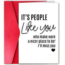1PC Miss You Greeting Card With Envelope, Paper Farewell Appreciation Note For Colleague, Coworker, Friend - Universal 'I'll Miss You' Card For Any Occasion - Multicolor - View 2