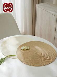 1 tấm lót đĩa tròn PP trơn màu tối giản, trang trí bàn ăn - gừng - Xem 1