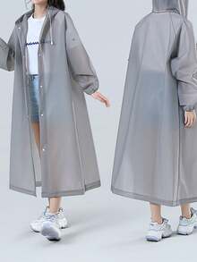 1件装便携式一次性高品质EVA雨衣 - 轻便成人雨衣，带可调节帽兜和袖口，男女通用，适合日常通勤、户外露营、徒步、骑行、旅行、钓鱼、登山和其他户外活动。独立包装，春夏之选，是伴娘礼物、海滩度假和四季皆宜的理想之选。 - 彩色 - 查看 5