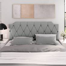Upholstered Headboard For Queen Size Suspended Bed 1.60cm Kelly Various Colors - Xám - Xem 2