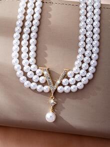 Dây chuyền trang sức cao cấp sang trọng mùa hè đính ngọc trai giả dành cho nữ. - Nhiều màu - Xem 4