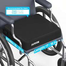 Cooling Gel Wheelchair Seat Cushion For Sciatica, Back, Pressure Sore And Ulcer Pain Relief, Breathable Memory Foam Chair Cushion With Waterproof Silk Fabric, Removable Strap, Anti-Slip Cover - 1 - Xem 6