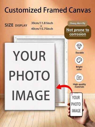 1 Customizable High-Definition Oil Painting Poster, Personalized Canvas Poster, Custom Photo - Share Your Precious Memories And Moments, The Perfect Gift For Friends And Family, Wall Art For Anniversaries, Valentine's Day, Mother's Day, Birthdays, Children's Day, Etc.