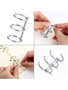 2个金属活页夹环，日历圆环，适用于笔记本、相册、剪贴簿夹子，可爱配件，返校季，学习用品