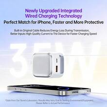 1个35W快充可折叠USB-C充电器，PD墙充，带可伸缩Type-C线缆和双端口，兼容 17 Pro Max/17 Pro/17/Air/16/15、Pixel设备 - 美規A型插(110-127V) - 查看 3