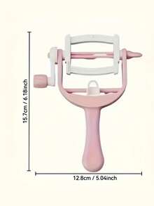 手动曲柄绕线器 | 适用于纱线、绳索、细线、丝带、头发及其他重型工艺工具 - 配有夹紧装置、速度控制和稳定底座 - 非常适合手工制作、钩织娃娃、绒球、流苏等 - 粉色和白色 - 操作简便 - 彩色 - 查看 2